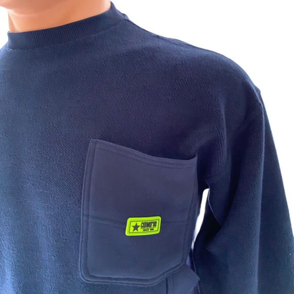 Converse Carpenter Crew Men’s Sweater Blue Pullover Size 10019956-A02 - Picture 5 of 7
